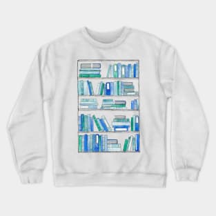 Blue Bookcase Crewneck Sweatshirt